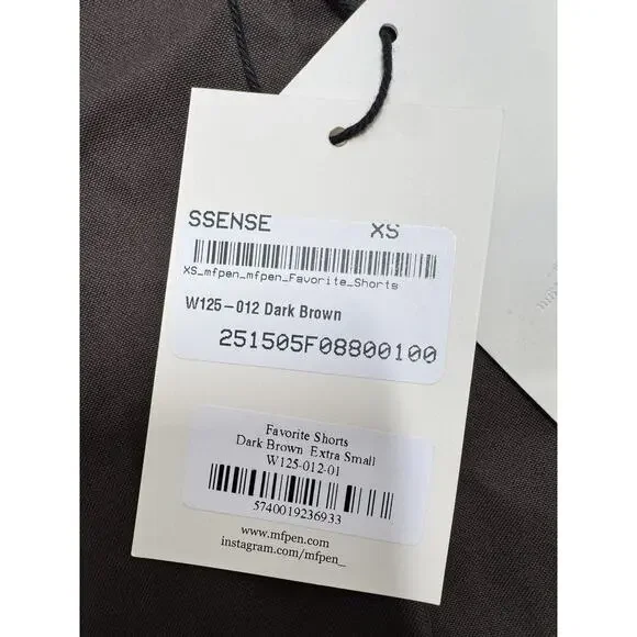 mfpen Favorite Shorts Dark Brown XS
